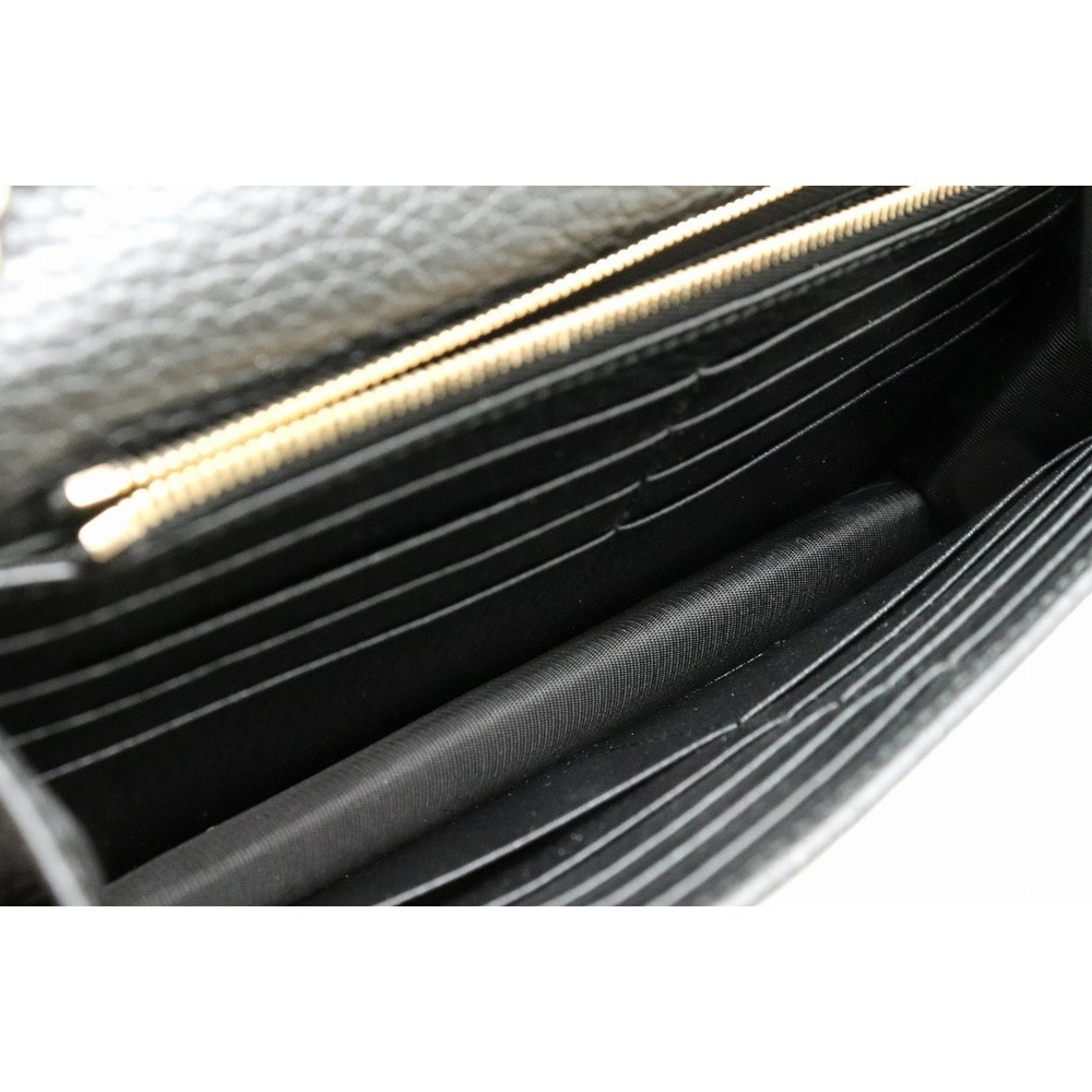 Gucci Interlocking Logo Embossed Leather Chain Wa… - image 5